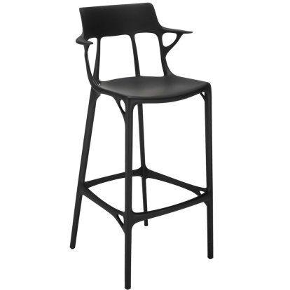 A.I. Bar Stool Recycled, 75 cm, Black