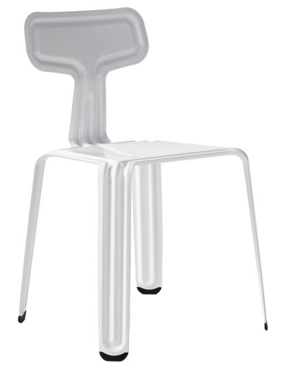 Pressed Chair, Traffic White glossy