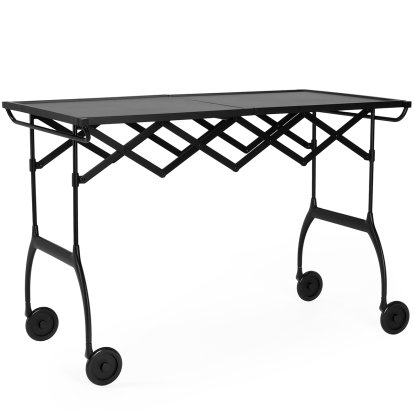 Battista Drinks Trolley, Surface matt, Black, Colour matching matt lacquered