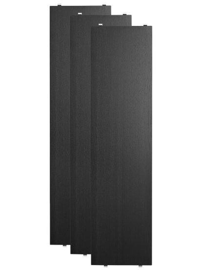 String System Shelves (Set of 3), 78 x 20 cm, Black ash veneer
