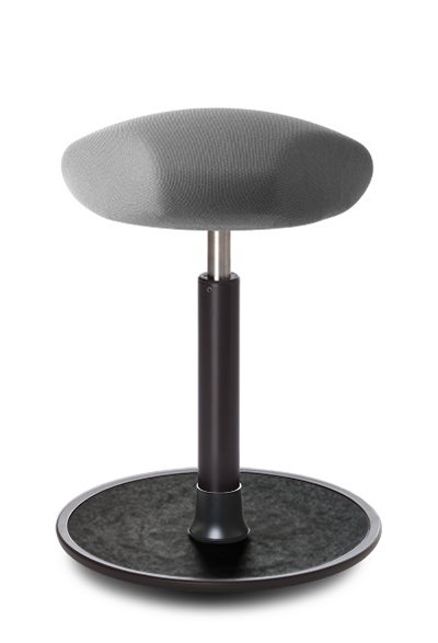 Ongo Free Triangel Stool, Regular, Grey microfibre-knit