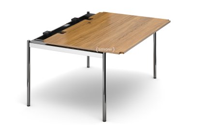 USM Haller Table Advanced, 150 x 100 cm, 07-Natural lacquered oak, Hatch right