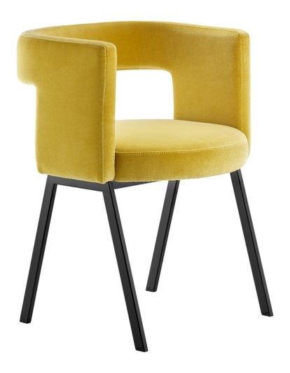 D8P Chair, Fabric Harald 443 - mustard