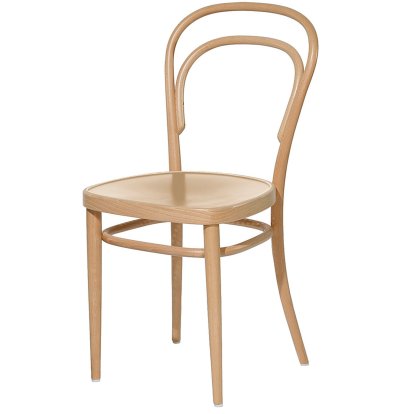 214 / 214 M Chair, Without armrests, Natural stained beech, Moulded plywood seat
