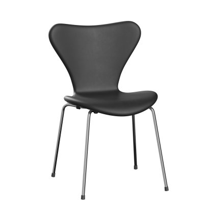 Serie 7 Chair 3107 Upholstered, Black, Chrome