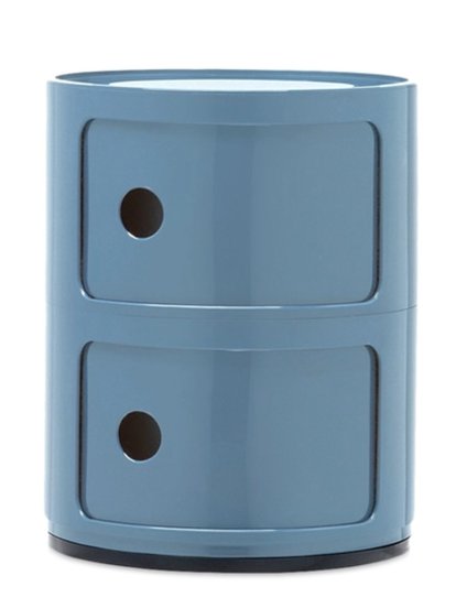 Componibili Container Round - 2 Compartments, Sky blue