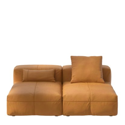 Vetsak Sofa Set 1, M, Leather - Brown, With cushions