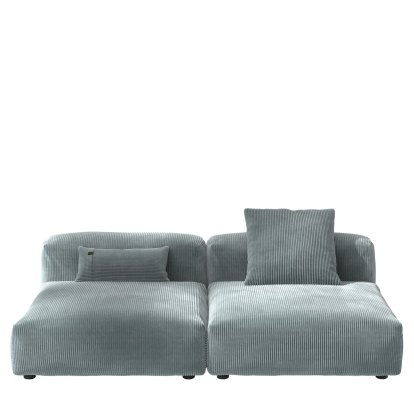Vetsak Sofa Set 1, L, Cord velours - Mint, With cushions