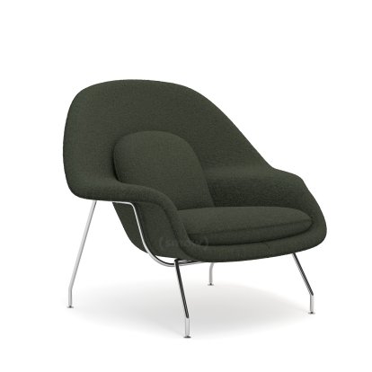 Womb chair, Middle (H 79cm / W 89cm / D 79cm), Fabric Curly - Green