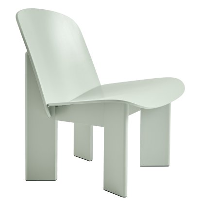 Chisel Lounge Chair, Beech eucalyptus coloured lacquered