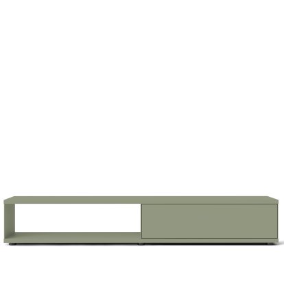 Flow Q Lowboard, 200 cm, 33,6 cm (drawer), Green