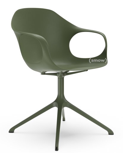 Elephant Swivel Chair, Olive green, Laquered aluminium (in the same colours as the shell)