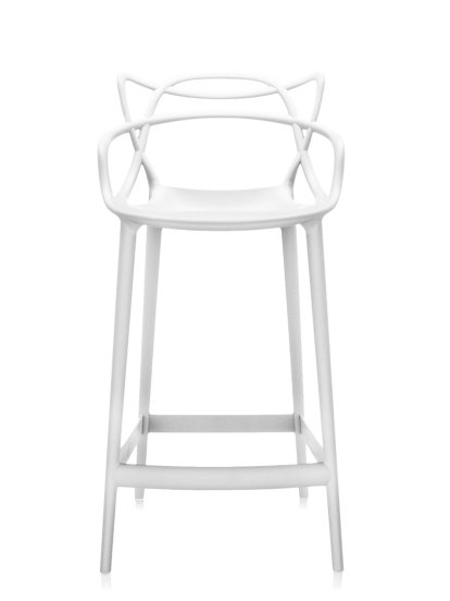 Masters Bar Stool, White, kitchen version: 65 cm