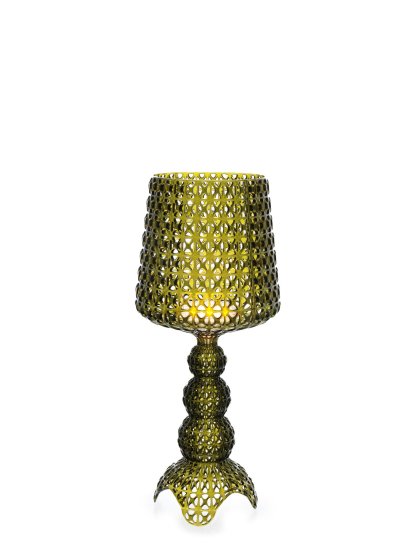 Mini Kabuki Table Lamp, Transparent green