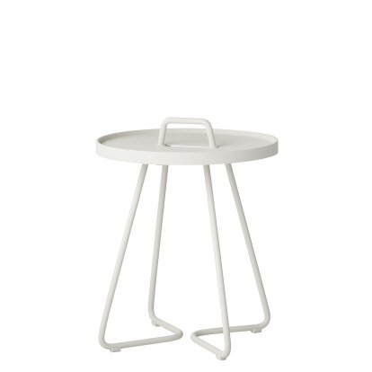 On-the-move Side Table, Mini - H 47 cm x Ø 37 cm, White