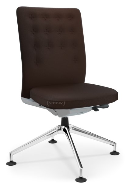 ID Trim Conference, With lumbar support, Without armrests, Soft grey, Seat and back Plano, Brown