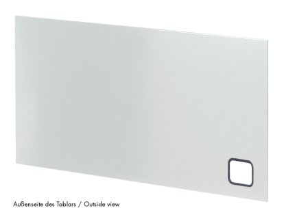 USM Haller Panel With Cable Cut-Out, 75 x 35 cm, Light grey RAL 7035, Bottom left