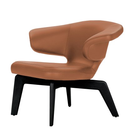 Munich Lounge Chair, Classic Leather cognac, black stained