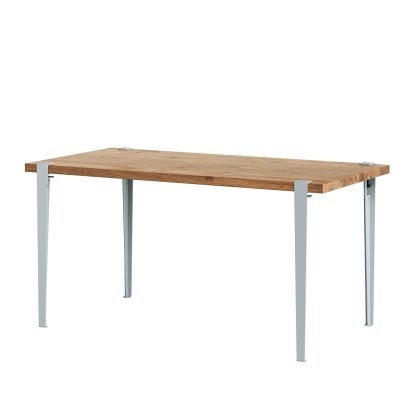 Balthazar Dining Table, Reclaimed oak, Pale blue