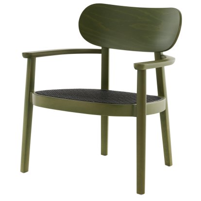 119 F / 119 MF, Olive green stained beech (RAL 6003), Cane-work dark melange