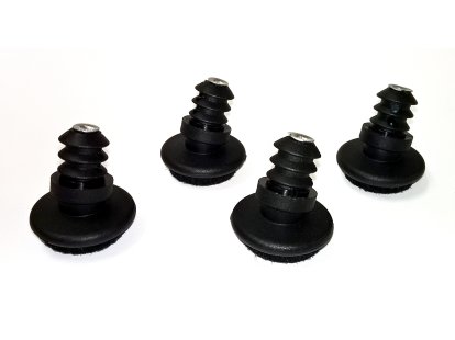 Glides (1 Set) for Vitra Chairs, For DSX/DAX/DKX/DAL/DSS/DSS-N/LCM, Felt pads for hard floor surfaces, basic dark