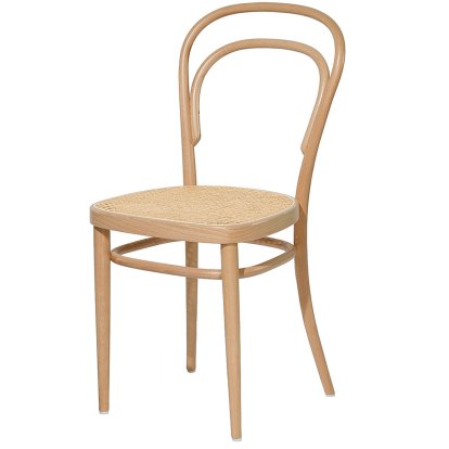 214 / 214 M Chair, Without armrests, Natural stained beech, Cane-work natural