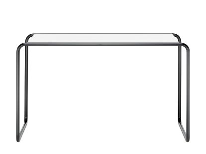 S 285/0 Desk, Ash pure white, open-pored lacquered, Black, with felt glides