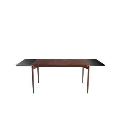 PUREdinner Table, 140 x 85 cm, Oiled walnut, With 2 black MDF extension boards (L 140-240 cm)