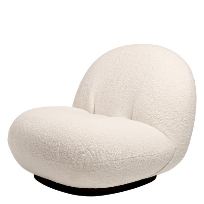 Pacha Lounge Chair, Karakorum, Black, Swivel