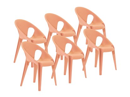 Bell Chair Set, Set of 6, Sunrise