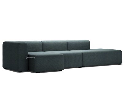 Mags Sofa with Récamière, Left armrest, Steelcut Trio - petrol