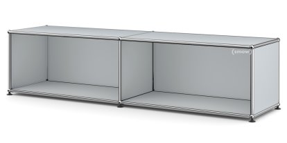 USM Haller Lowboard L open, USM matte silver