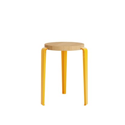 Lou Stool, Solid Wood, Solid oak, Sunflower yellow