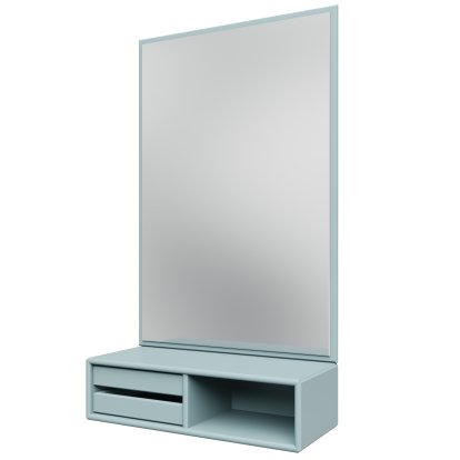 Glance Mirror with Shelf, Flint