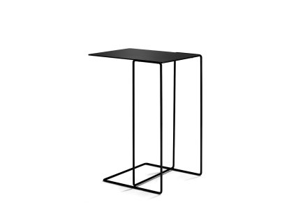 Oki Side Table, H 52 x W 30 x D 36 cm, Matt black powder-coated, Matt black powder-coated