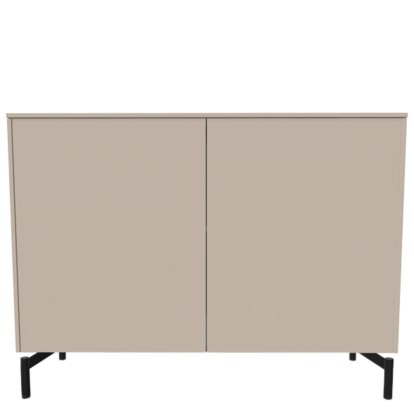 Aventa Sideboard with Doors, 120 cm, 3 Height grids, Melamine cashmere grey, Metal feed