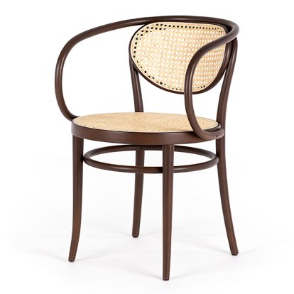 209 / 210 Chair, Walnut stained beech, Cane work seat and back, natural  (210)