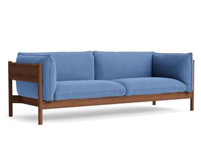 Arbour Sofa, Re-wool 758 - blue/natural, Oiled waxed walnut