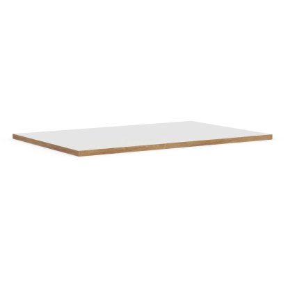 Table Top for Eiermann Table Frames, White melamine with oak edge, 160 x 80 cm