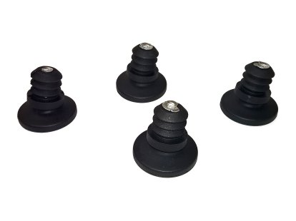 Glides (1 Set) for Vitra Chairs, For HAL Tube/JILL Tube, Pads for carpet, basic dark