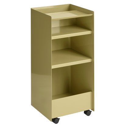 Folded Trolley, H 83,7 cm, Dark beige green, Open