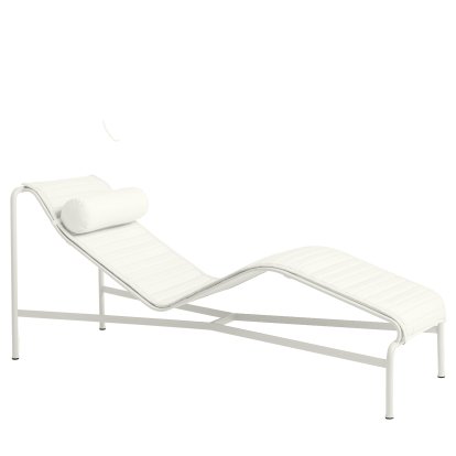 Palissade Chaise Longue, Cream white, With cushion, With neck pillow