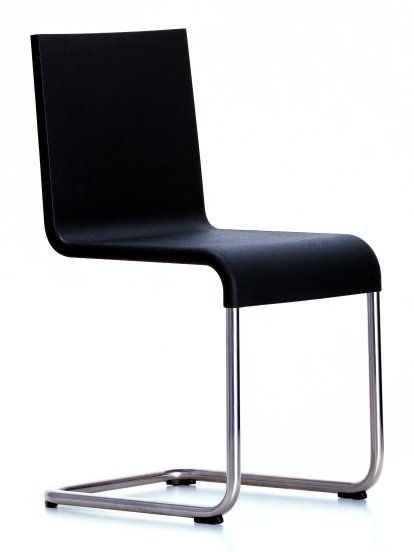 .05 Chair, Stackable, Basic dark, Brushed stainless steel