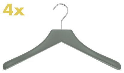 Coat Hangers 0112 Set of 4, Granite, Chrome polished
