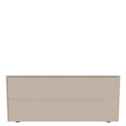 Aventa Sideboard with Drawer, 120 cm, 2 Height grids, Melamine cashmere grey, Plastic glide