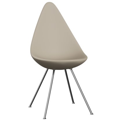 Drop Chair, Light beige, Chrome