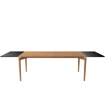 PUREdinner Table, 190 x 85 cm, Oiled oak, With 2 black MDF extension boards (L 190-290 cm)