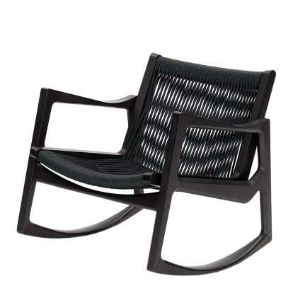 Euvira Rocking Chair, Black stained oak, Black
