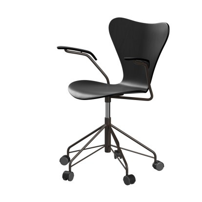Series 7 Swivel Chair 3117 / 3217 New Colours, With armrests, Coloured ash, Black, Brown bronze