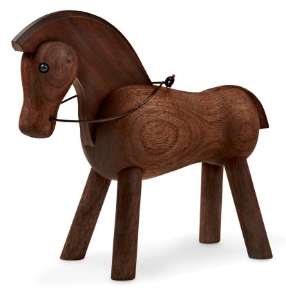 Horse Wooden Figure, Oiled walnut